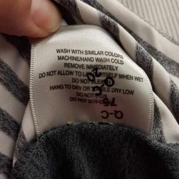 MPG Active Hi-Low Tank Top Gray White Stripe w Orange Trim Womens Size M - Picture 9 of 10